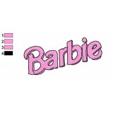 Barbie Logo Embroidery Design